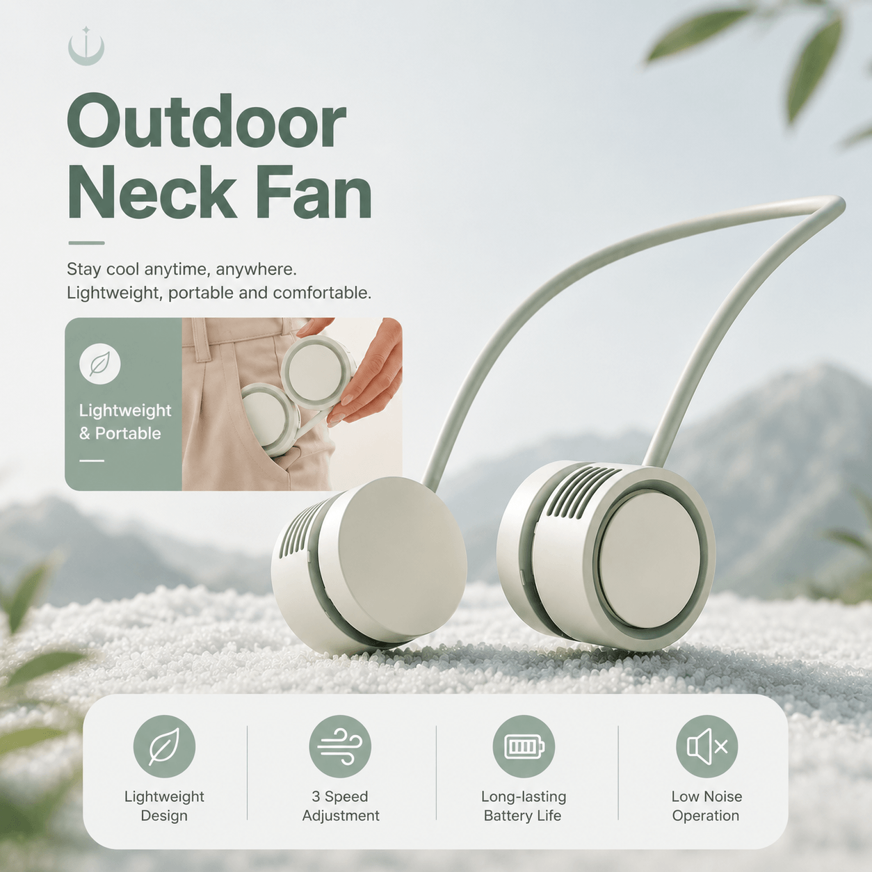 Hands-Free Neck Fan