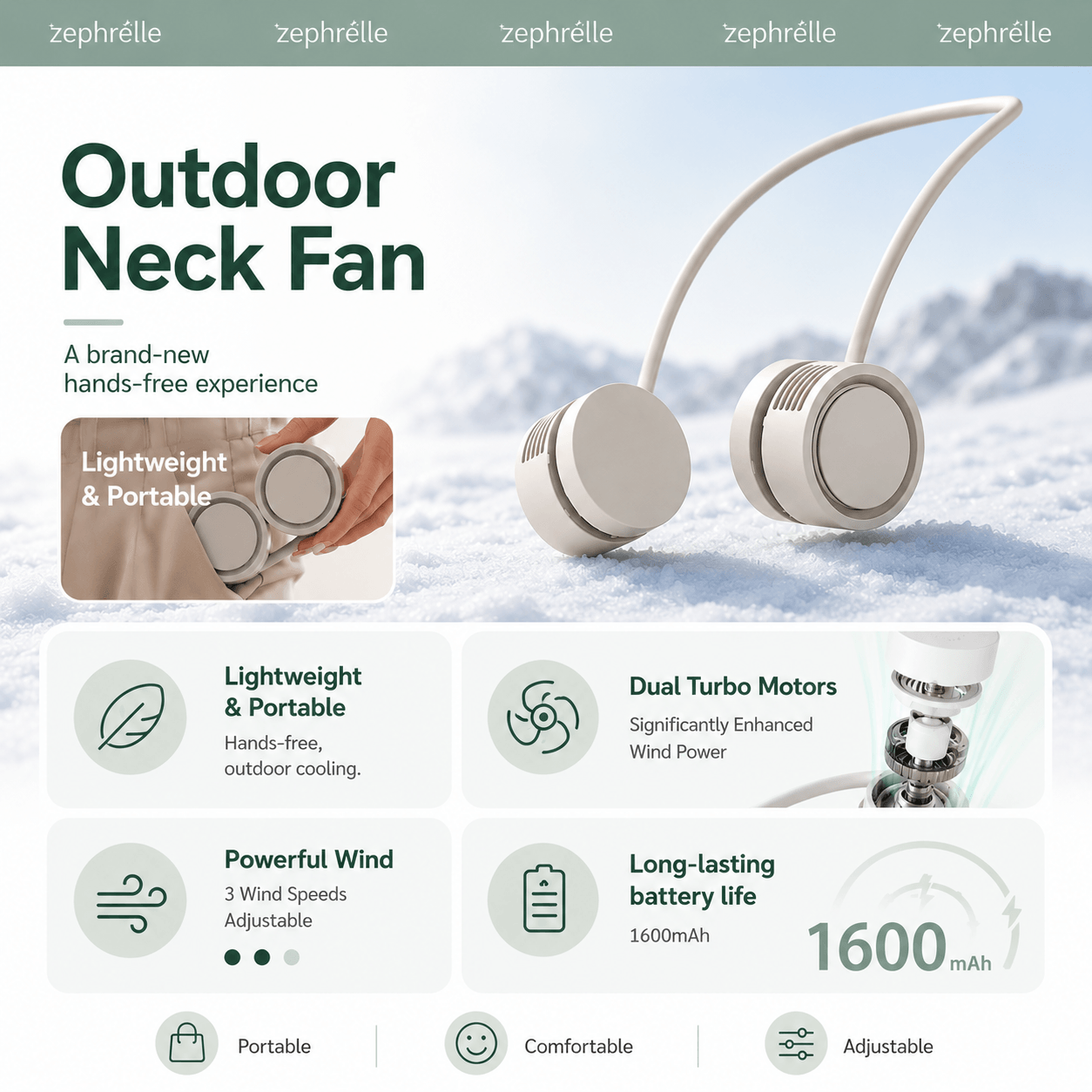 Hands-Free Neck Fan