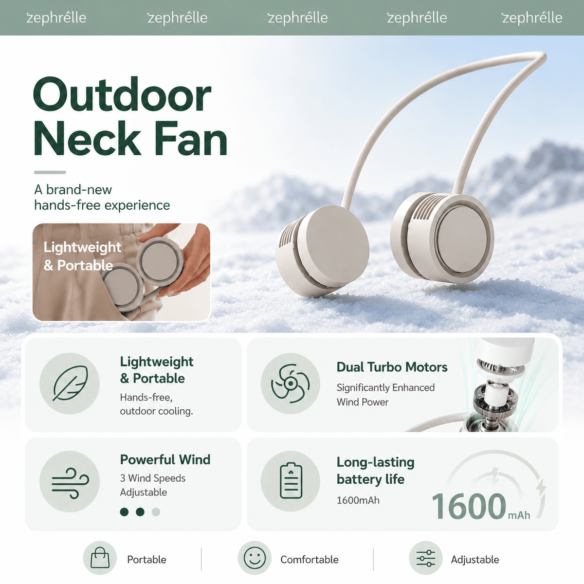 Hands-Free Neck Fan