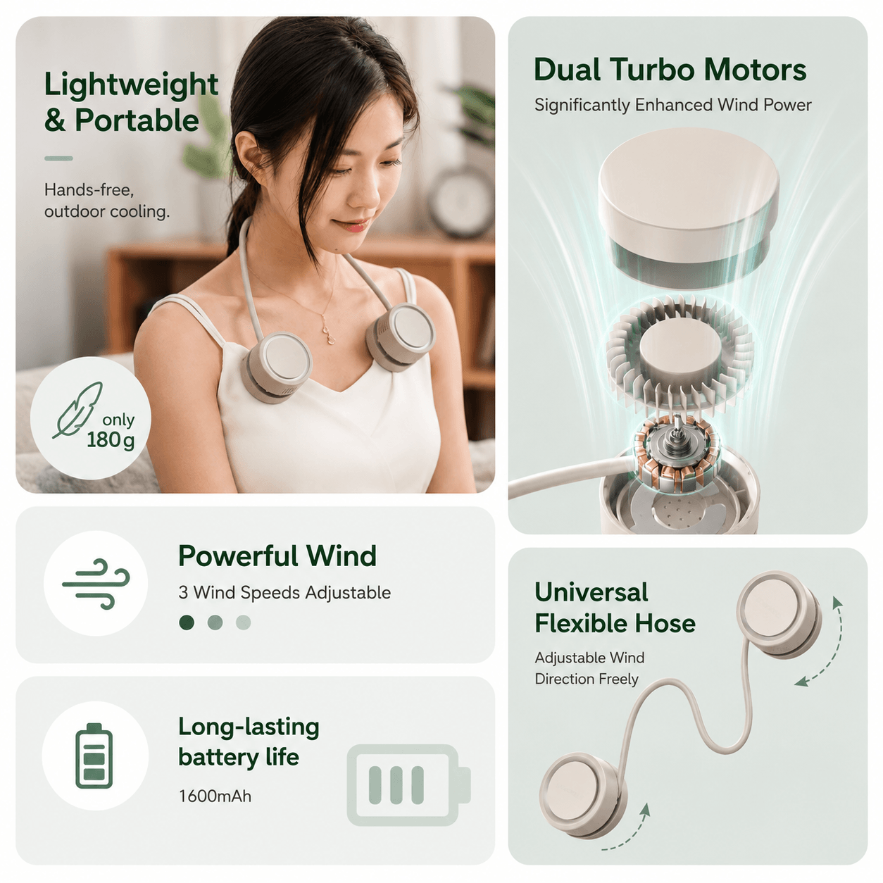 Hands-Free Neck Fan