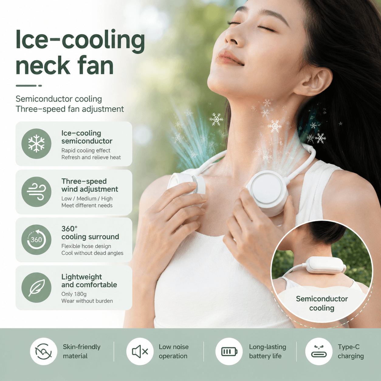 Hands-Free Neck Fan