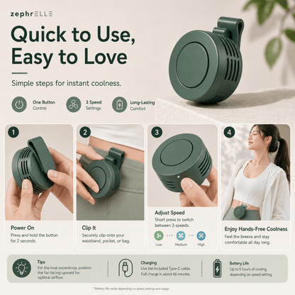 Hands Free Clip Fan
