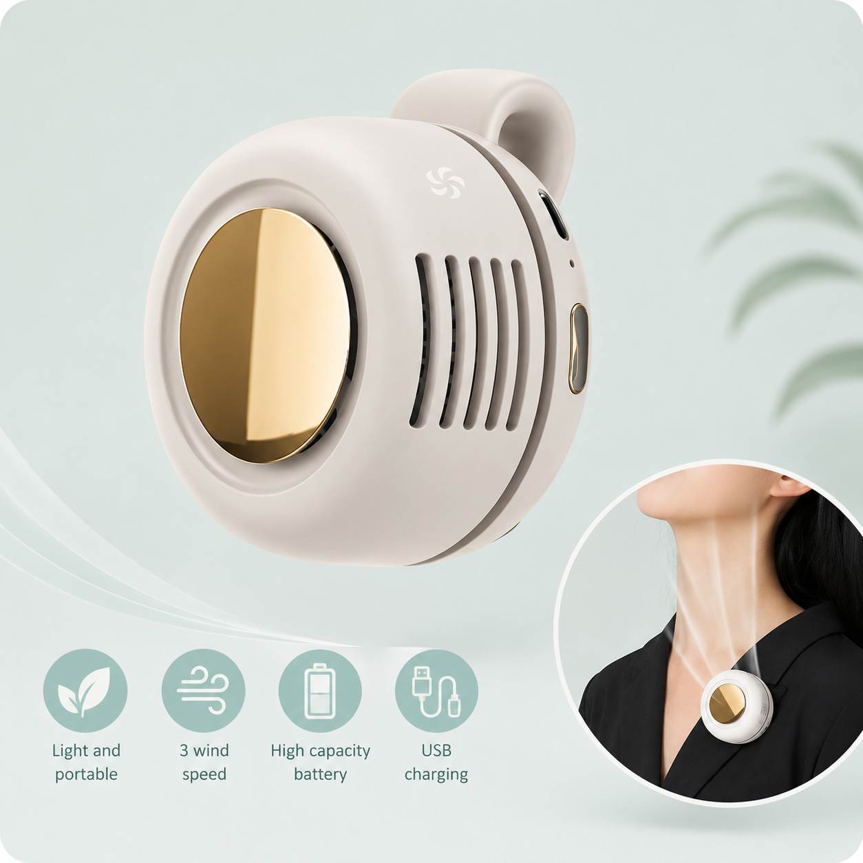 Portable Mini Fan Hands Free